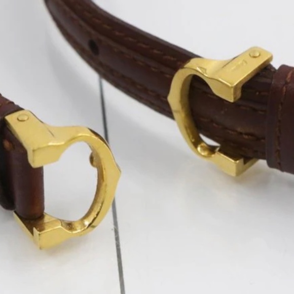 Must De Cartier burgundy Double C Belt - Picture 5 of 5